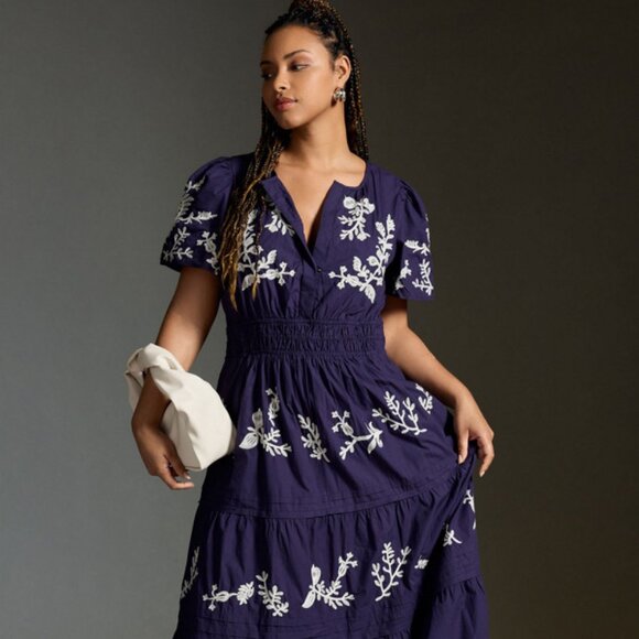 Anthropologie The Somerset Printed Maxi Dress - NWT - Size Large - Picture 8 of 11